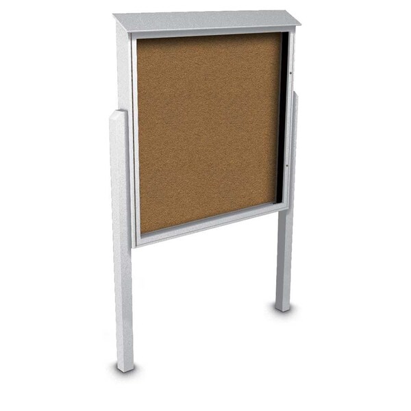 Sliding Door Indoor Enclosed Corkboard, 4